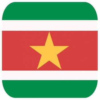 45x Onderzetters voor glazen met Surinaamse vlag - Bierfiltjes