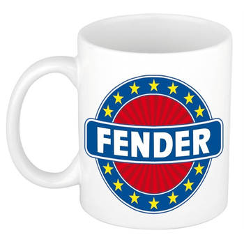 Voornaam Fender koffie/thee mok of beker - Naam mokken