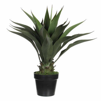 Groene kunstplant agave succulent plant in pot - Kunstplanten