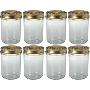 8x Luchtdichte weckpotten transparant glas 750 ml - Weckpotten