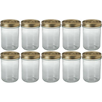 10x Luchtdichte weckpotten transparant glas 750 ml - Weckpotten