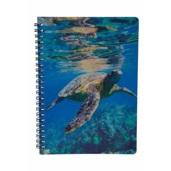 Schildpadden thema schrift/notitieblok/opschrijfboek 3D 21cm - Notitieboek