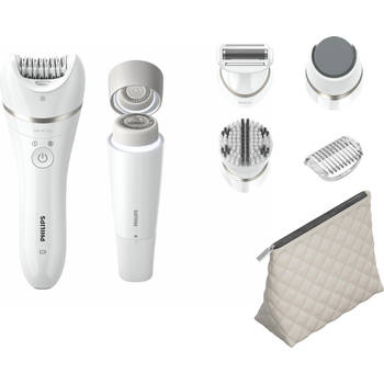 Philips Epilator Beauty Set Series 9000 BRE770/92 - Wet & Dry - Epileerapparaat Dames - Wit