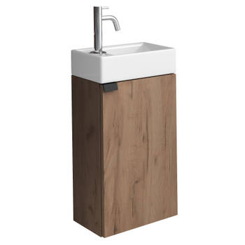 Badplaats Toiletmeubel Apollo 40cm - bruin eiken