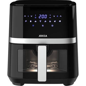 Jocca Airfryer 5L Inclusief Raam - Heteluchtfriteuse - Digitale Airfryer - Airfryers - Airfryer xl - Airfryer xxl - 1450