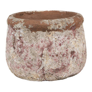 HAES DECO - Bloempot Ø 13x9 cm Beige Terracotta