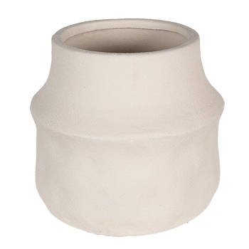 HAES DECO - Bloempot Ø 17x16 cm modern Wit Keramiek Bloempot binnen Plantenpot Plant pot