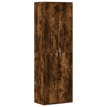 vidaXL Hoge kast 60x35x180 cm bewerkt hout gerookt eikenkleurig