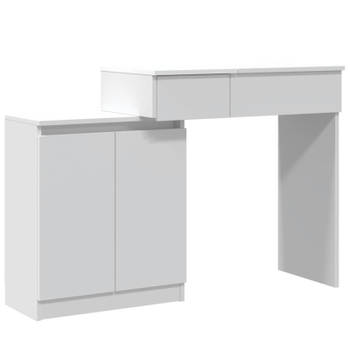 vidaXL Kaptafel met LED 115x37x110,5 cm wit