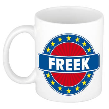 Voornaam Freek koffie/thee mok of beker - Naam mokken