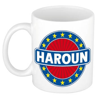 Voornaam Haroun koffie/thee mok of beker - Naam mokken