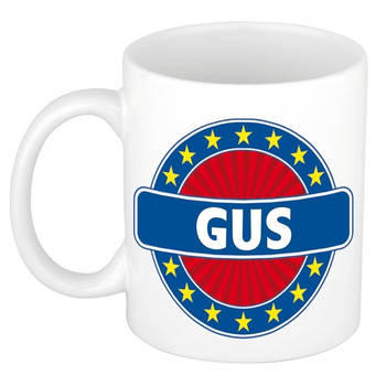 Voornaam Gus koffie/thee mok of beker - Naam mokken