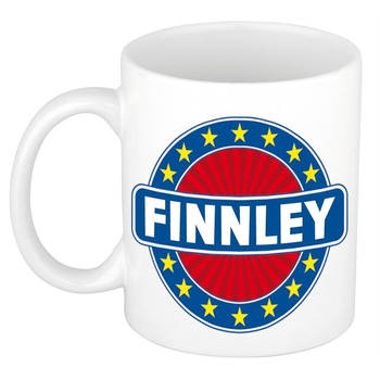 Voornaam Finnley koffie/thee mok of beker - Naam mokken