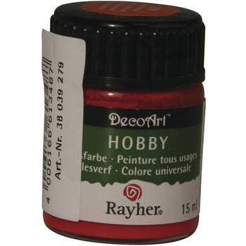 Flesje acrylverf wijnrood 15 ml - Hobbyverf