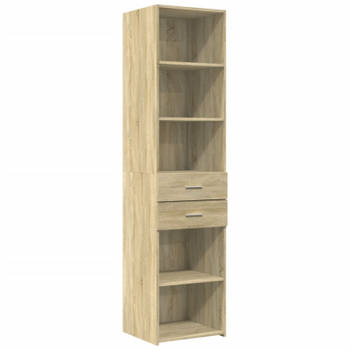 vidaXL Hoge kast 45x42,5x185 cm bewerkt hout sonoma eikenkleurig