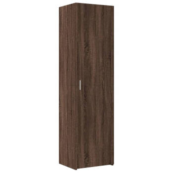 vidaXL Hoge kast 50x42,5x185 cm bewerkt hout bruin eikenkleur