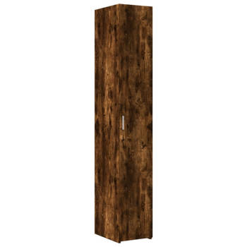 vidaXL Hoge kast 30x42,5x185 cm bewerkt hout gerookt eikenkleurig