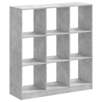 vidaXL Boekenkast 102x32x108 cm bewerkt hout betongrijs