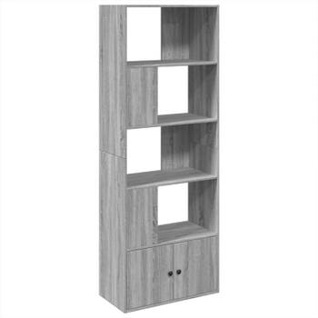 vidaXL Boekenkast 70x36x189 cm bewerkt hout grijs sonoma eikenkleurig