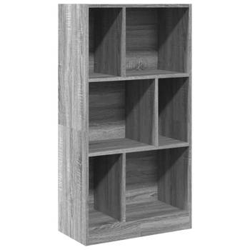 vidaXL Boekenkast 57x28,5x107,5 cm bewerkt hout grijs sonoma eiken