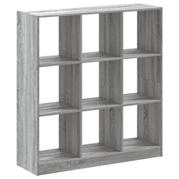 vidaXL Boekenkast 102x32x108 cm bewerkt hout grijs sonoma eikenkleurig