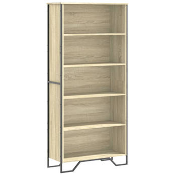 vidaXL Boekenkast 80x31x169 cm bewerkt hout sonoma eikenkleurig