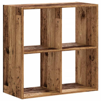 vidaXL Boekenkast 68,5x32x68,5 cm bewerkt hout oud houtkleurig