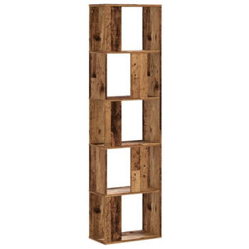 vidaXL Boekenkast 5-laags 45x23,5x162,5 cm bewerkt hout oud hout