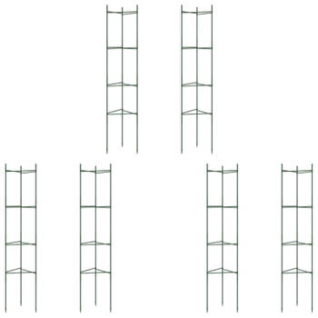 vidaXL Tomatenkooi 6 st 154 cm staal en polypropeen