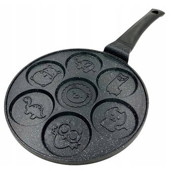 Pannenkoekenpan - Pancake Pan - Keramische/Marmeren Coating - 26 cm - 7 kops