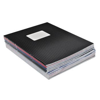 Voordeelpakket 30x A5 ruitjes schriften gekleurd 5 mm - Schriften