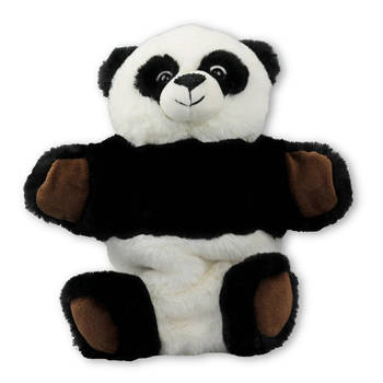 Zwart/witte pandas handpoppen knuffels 22 cm knuffeldieren - Handpoppen