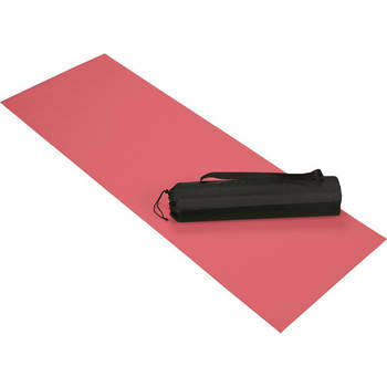 Rode yoga/fitness sportmat 60 x 170 cm - Fitnessmat