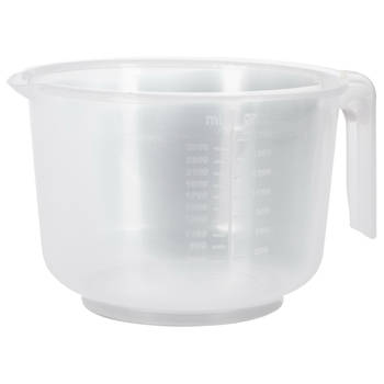 Keuken maatbeker/mengbeker - kunststof - transparant - 2500 ml - Maatbekers