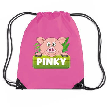 Pinky the Pig varkens trekkoord rugzak / gymtas roze voor kinderen - Gymtasje - zwemtasje