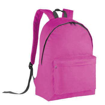 Kimood Schooltas/rugzak voor kinderen - 20 L - basisschool - lunchtas - fuchsia roze - 28 x 16 x 38 cm - Rugzak - kind