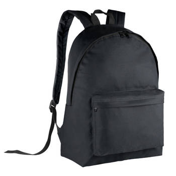 Kimood Schooltas/rugzak voor kinderen - 20 L - basisschool - lunchtas - zwart - 28 x 16 x 38 cm - Rugzak - kind