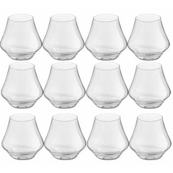 12x Drinkglazen/waterglazen 220 ml in luxe doos - Drinkglazen