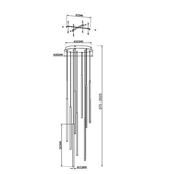 Maytoni - Hanglamp Light stick - Messing - Ø35