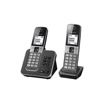 Panasonic KX-TGD322 DECT-Telefoon DUO-set met antwoordapparaat - Zwart