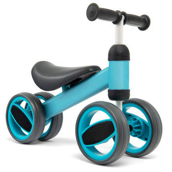 Costway Loopfiets Met 4 Wielen Blauw - Balance Bike - Kinderloopfiets - Balansfiets - 1 tot 2 Jaar