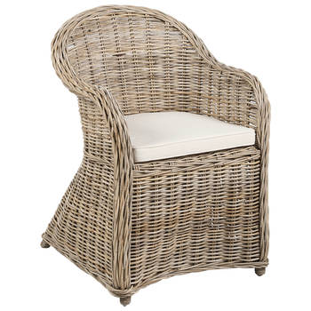 Beliani SUSUA II - Fauteuil-Beige-Rotan