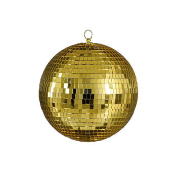 House of Seasons Grote discobal kerstbal - goud - 25 cm - foam - Kerstbal