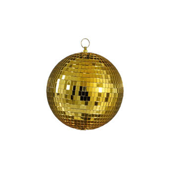 House of Seasons Grote discobal kerstbal - goud - 20 cm - foam - Kerstbal