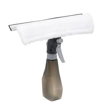 5Five Raam wassen spray met spons en trekker multi tool - kunststof - 26 x 24 cm - schoonmaken - Raamwissers