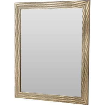 Home & Styling Wandspiegel Louvre - frame kleur goud - 46 x 56 cm - met brede lijst - Spiegels