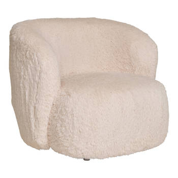 House Nordic - Fauteuil Off White Imitatiebont - Zithoogte 42cm - Setubal