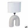 Bureaulamp Brug 60 W Grijs Keramisch 26 x 41 x 15,5 cm (4 Stuks)