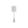 Bureaulamp DKD Home Decor Wit Gouden Metaal Marmer 50 W 220 V 25 x 25 x 81 cm