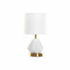 Bureaulamp DKD Home Decor Wit Polyester Metaal Keramisch 220 V Gouden 50 W (20 x 20 x 37 cm)